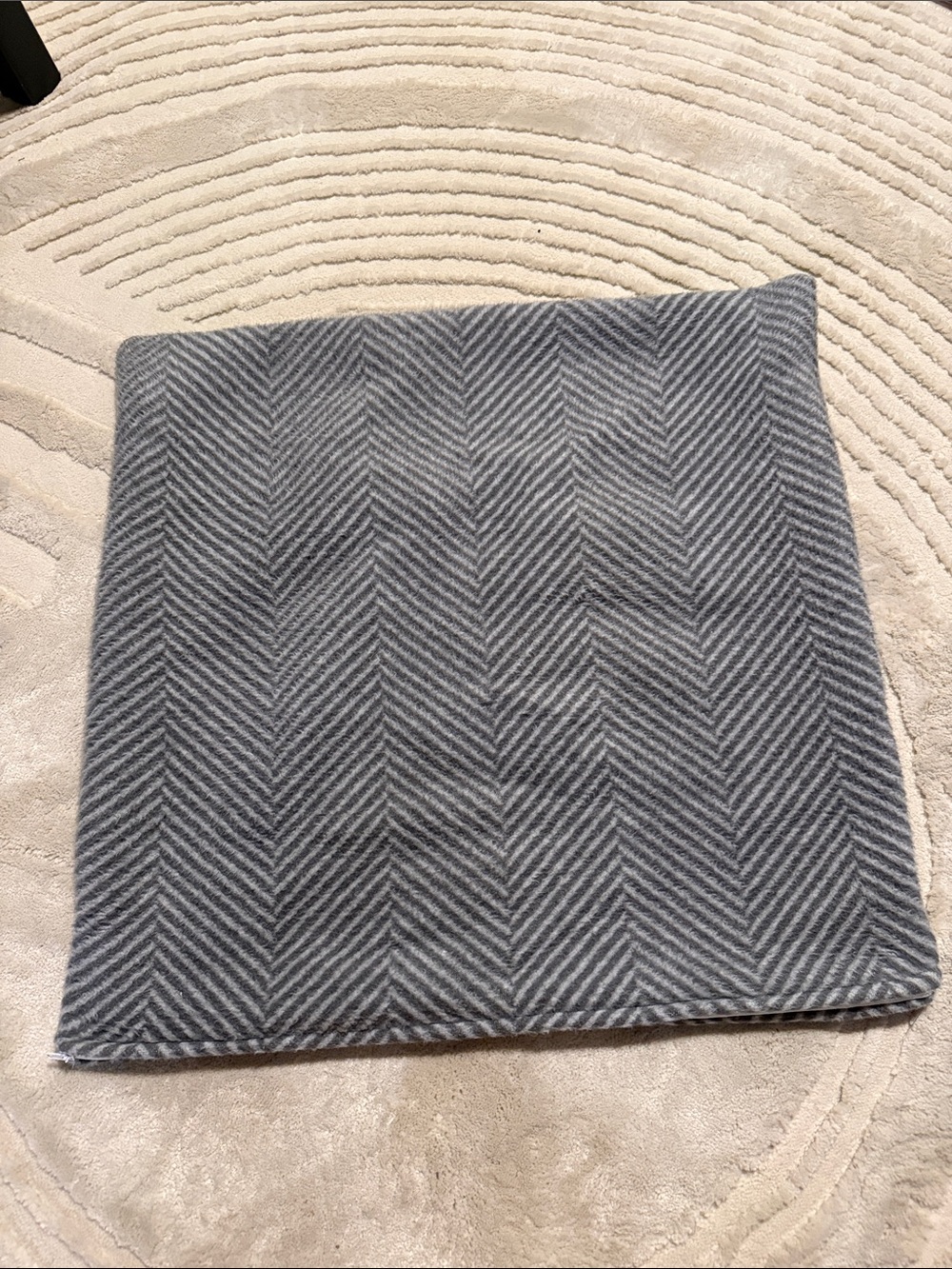 20x20 ChappyWrap Harborview Herringbone Light Grey Pillow Cover